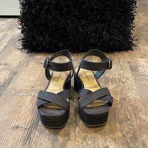 Lucky brand black platform sandals